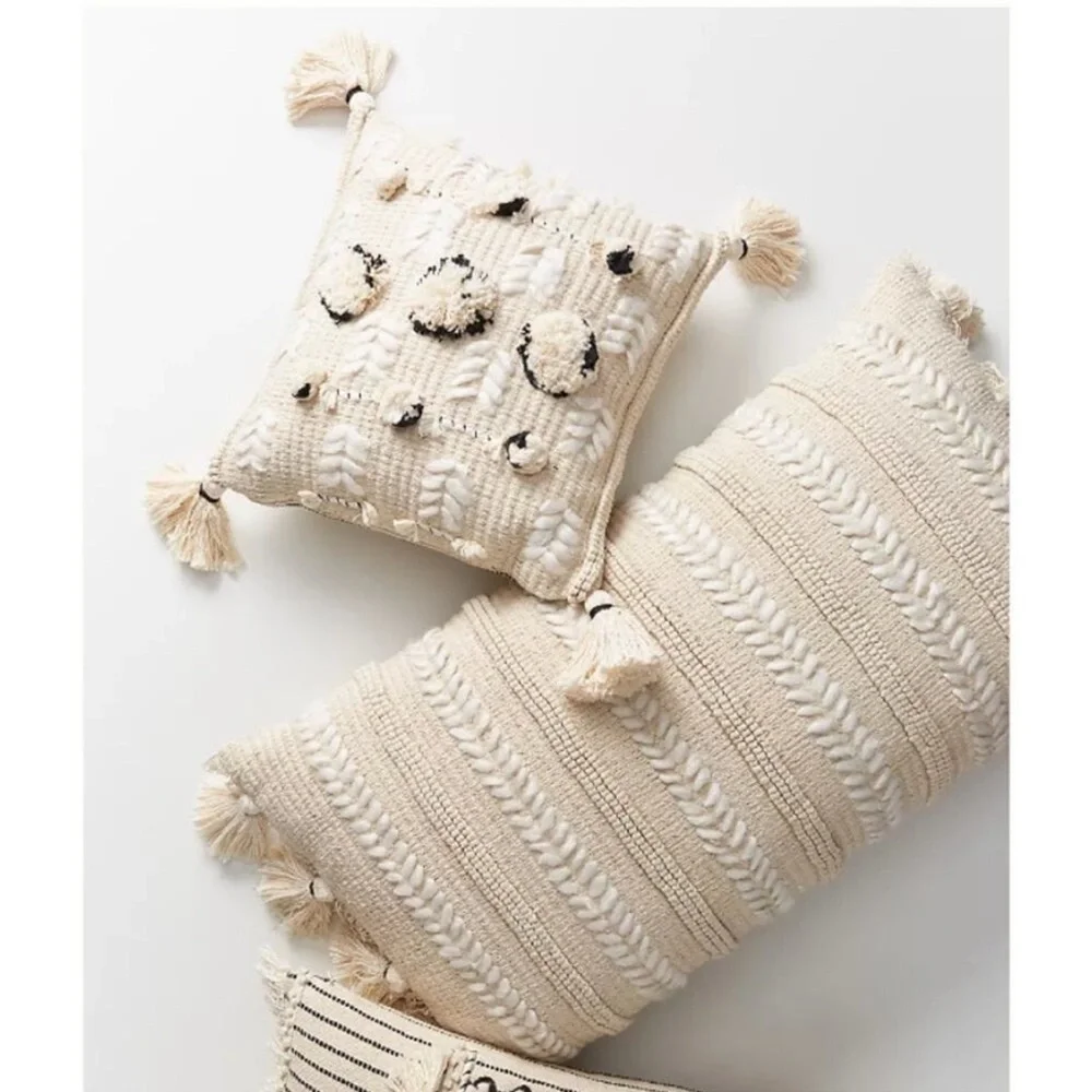 Anthropologie Textured Kama Pillow 18 x 18 NWT